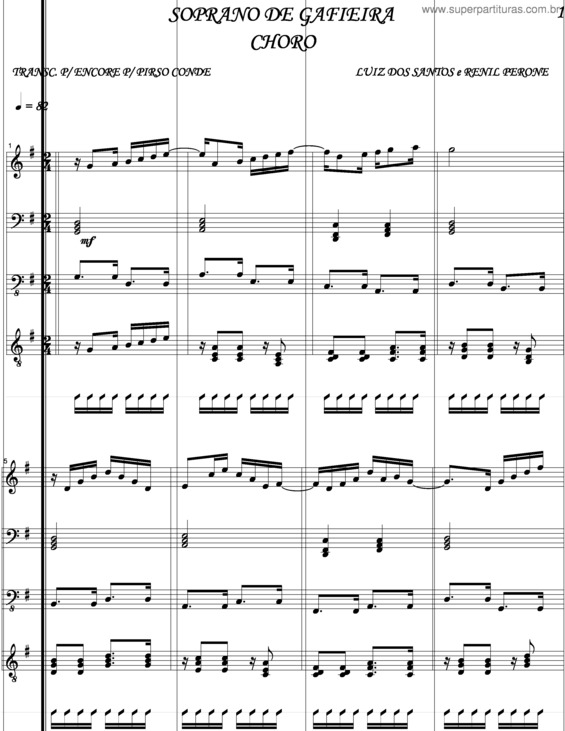 Partitura da música Soprano De Gafieira v.3