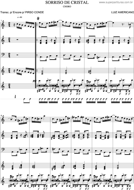 Partitura da música Sorriso De Cristal v.2