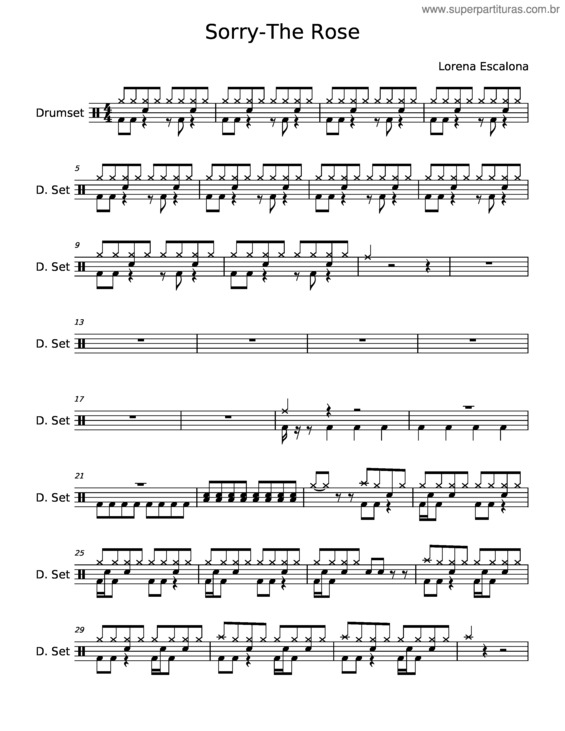 Partitura da música Sorry – The Rose v.2