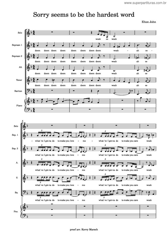 Partitura da música Sorry Seems To Be The Hardest Word – Elton John Sorry Seems To Be The Hardest Word v.2
