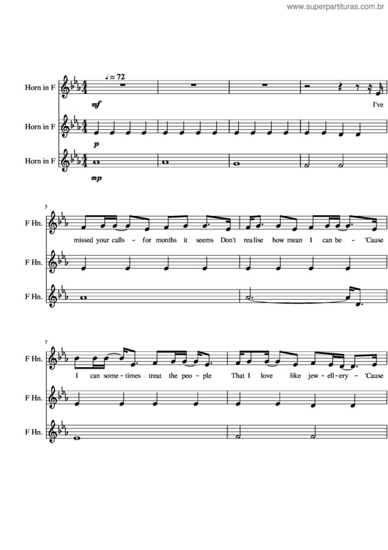 Partitura da música Sorry v.16