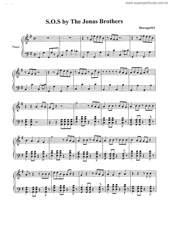 Partitura da música SOS v.4