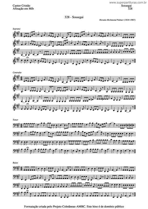 Partitura da música Sossegai v.7