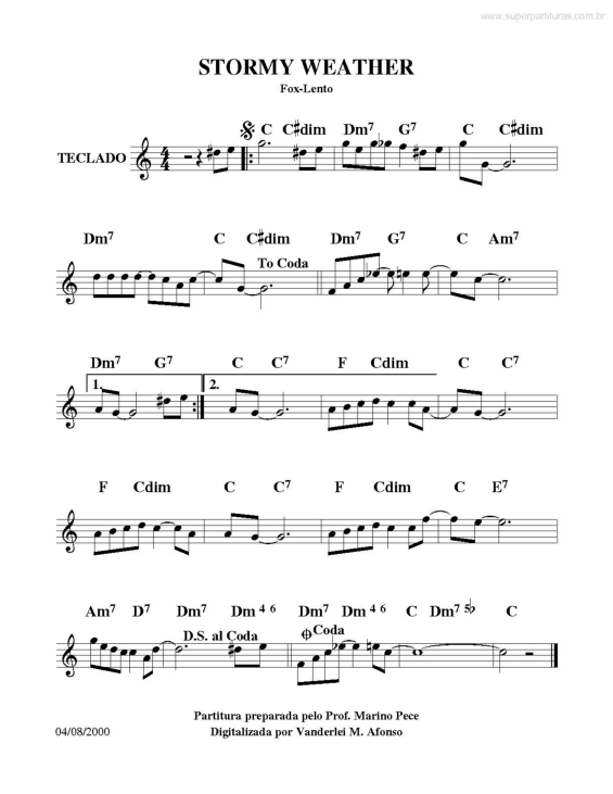 Partitura da música Sotormy Weather