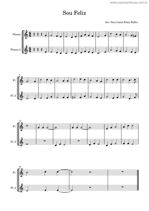 Partitura da música Sou Feliz Com Jesus – Hinário Adventista Sou Feliz v.2