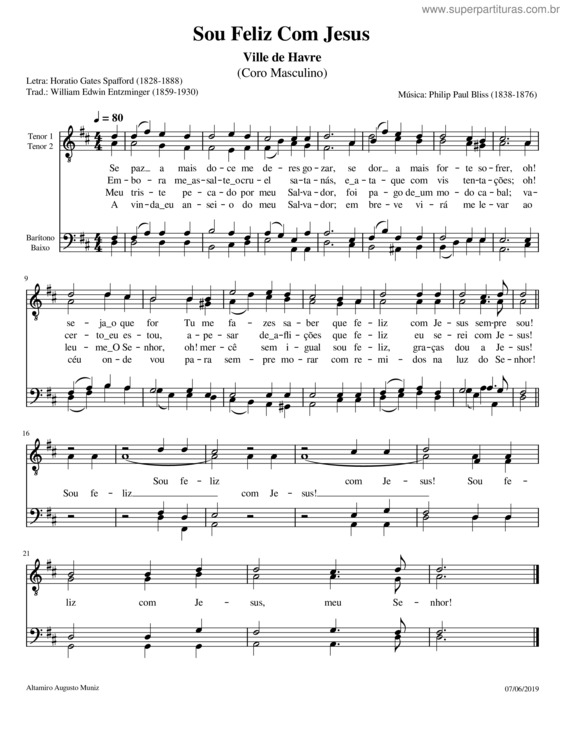 Partitura da música Sou Feliz Com Jesus v.15