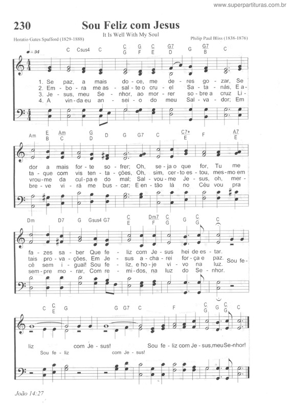 Partitura da música Sou Feliz Com Jesus v.4