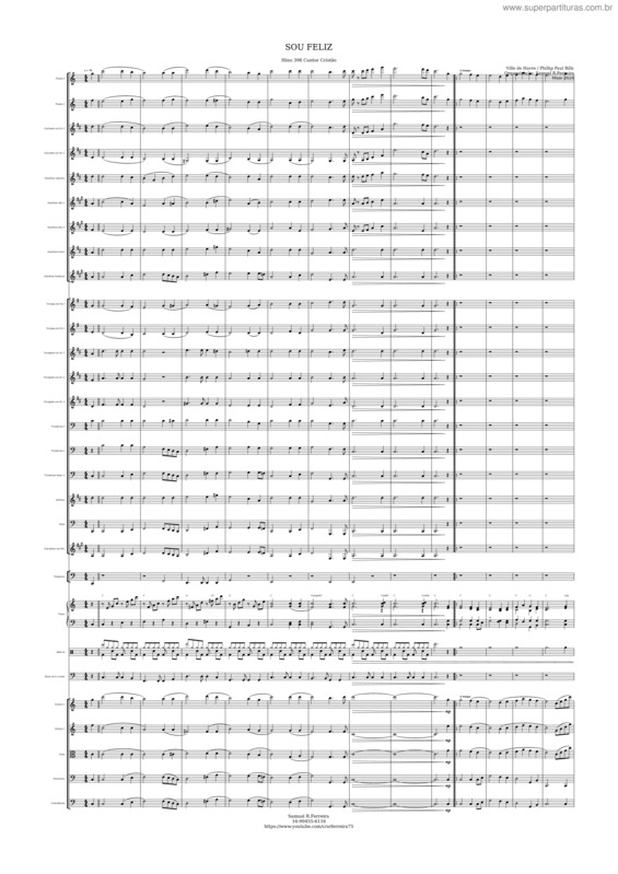 Partitura da música Sou Feliz Orquestra – Instrumental.Musicxml