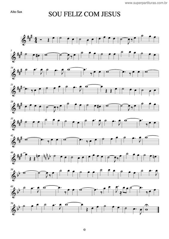 Partitura da música Sou Feliz v.8