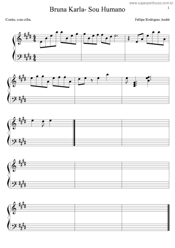 Partitura da música Sou Humano v.5