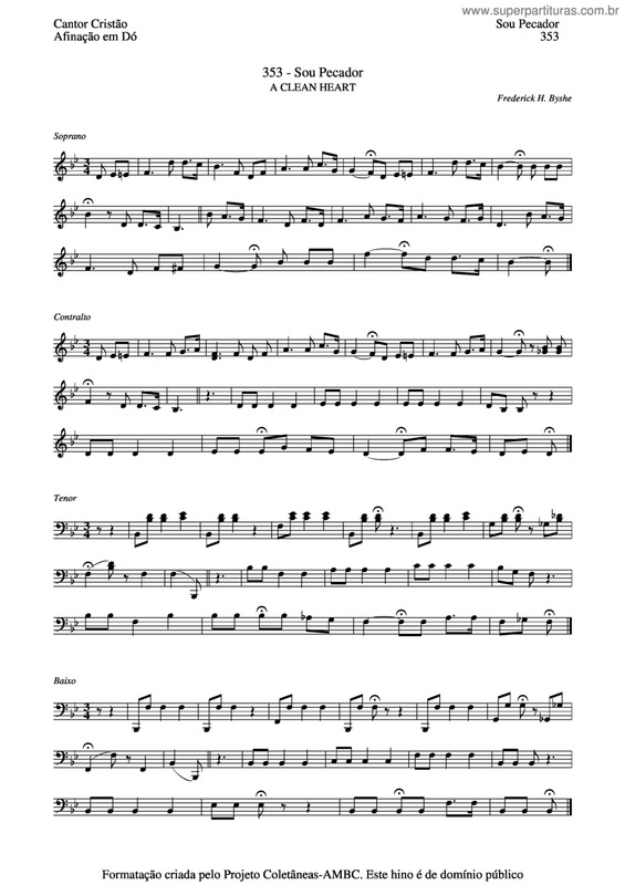 Partitura da música Sou Pecador v.2