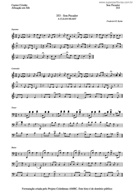 Partitura da música Sou Pecador v.3