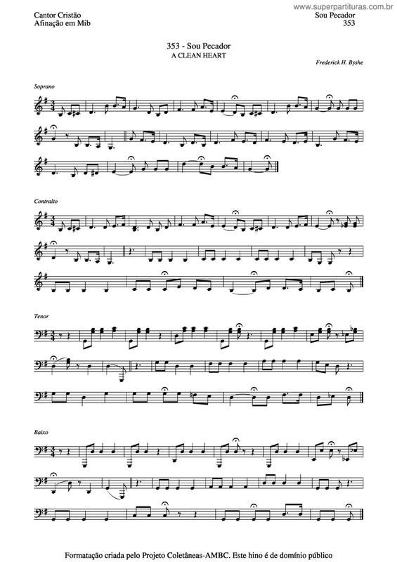 Partitura da música Sou Pecador v.4