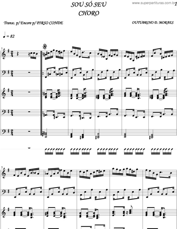 Partitura da música Sou Só Seu v.3