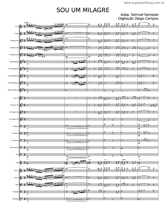 Partitura da música Sou Um Milagre – Voz Da Verdade v.5