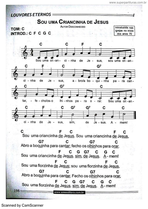 Partitura da música Sou Uma Criancinha De Jesus