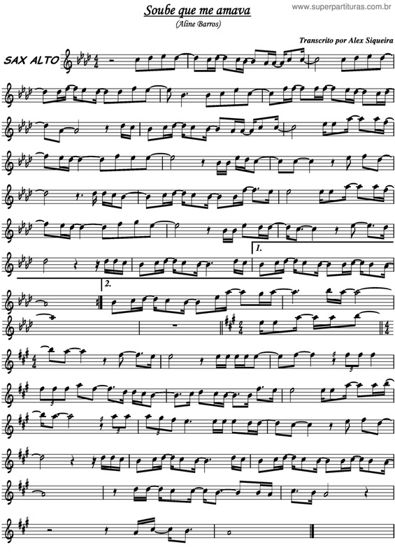 Partitura da música Soube Que Me Amava v.3