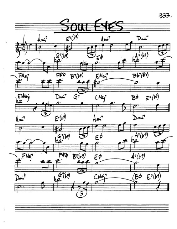 Partitura da música Soul Eyes