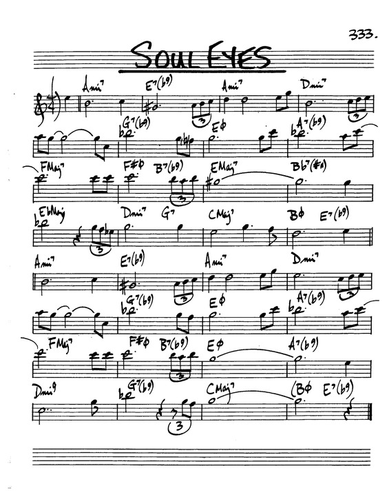 Partitura da música Soul Eyes