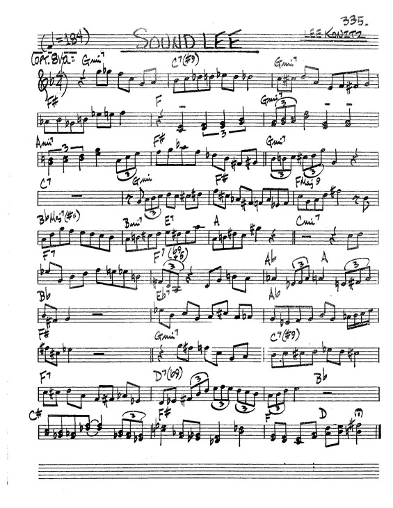 Partitura da música Sound Lee v.2