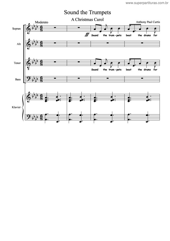 Partitura da música Sound the Trumpets