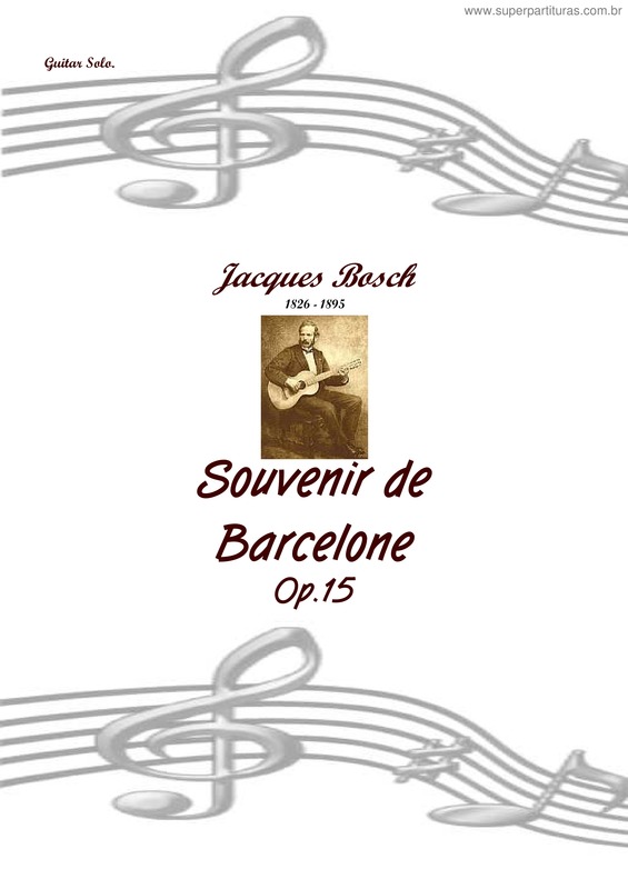 Partitura da música Souvenir de Barcelone