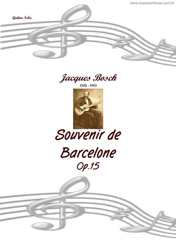 Partitura da música Souvenir de Barcelone