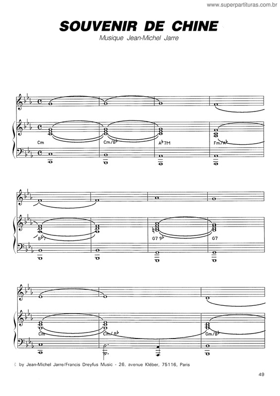 Partitura da música Souvenir De Chine v.2