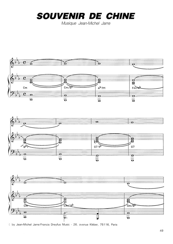 Partitura da música Souvenir De Chine