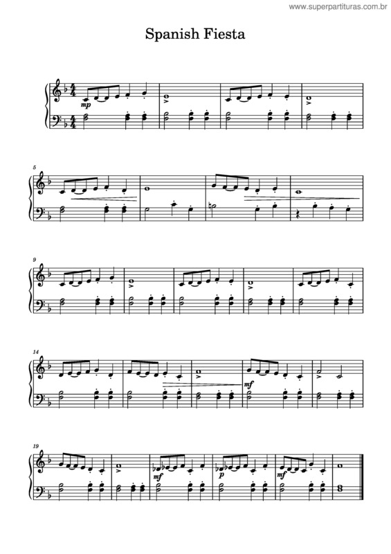 Partitura da música Spanish Fiesta – Misc Tunes