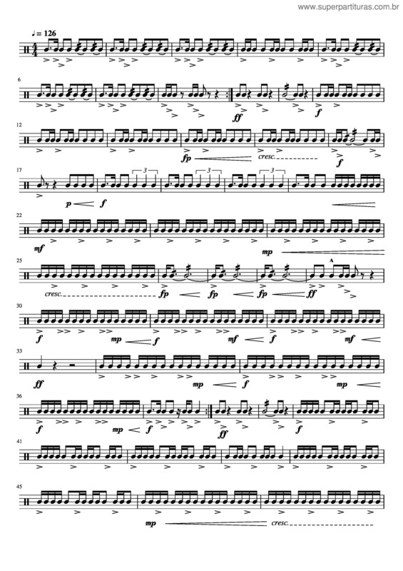 Partitura da música Spanish Parede Sequence