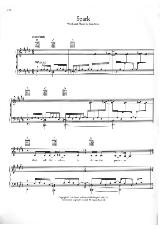 Partitura da música Spark