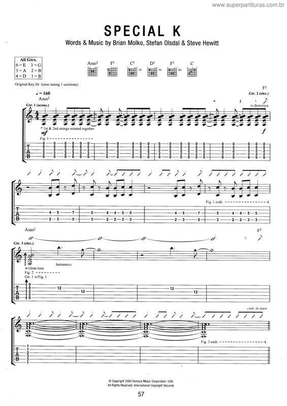 Partitura da música Special K