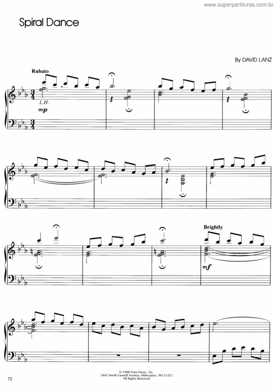 Partitura da música Spiral Dance