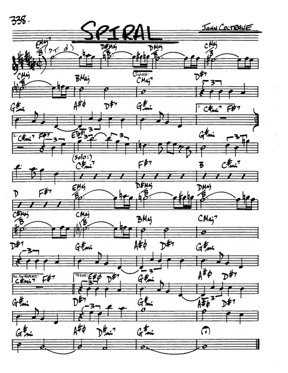 Partitura da música Spiral