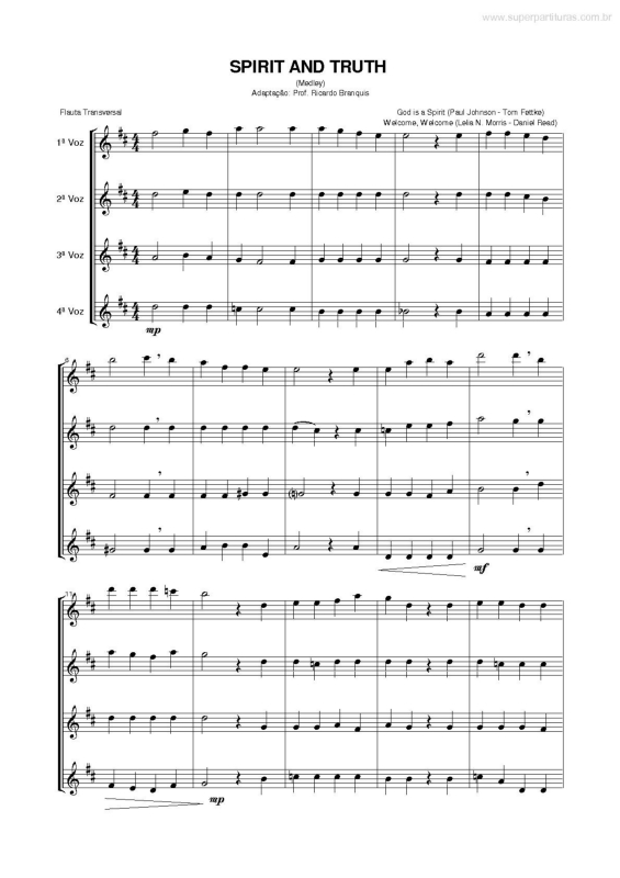 Partitura da música Spirit and Truth