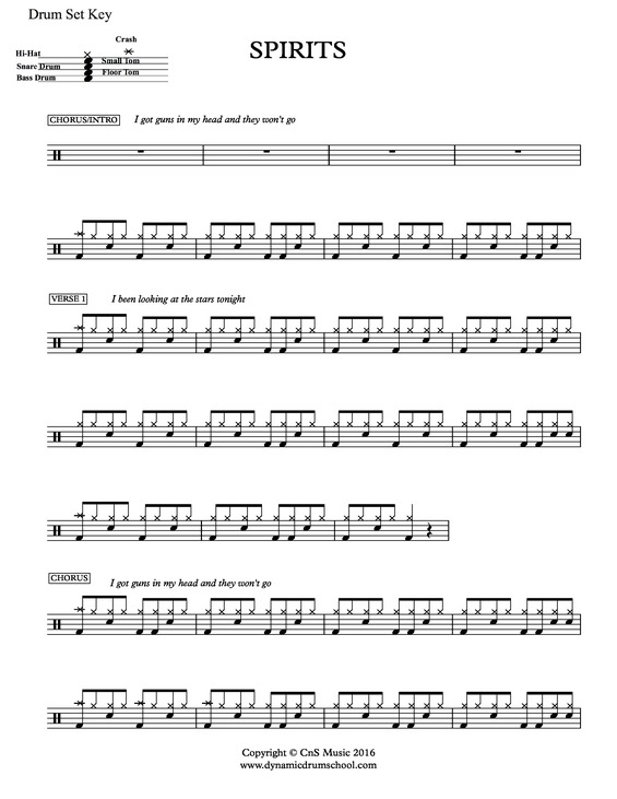 Partitura da música Spirits