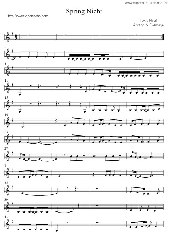 Partitura da música Spring Nicht