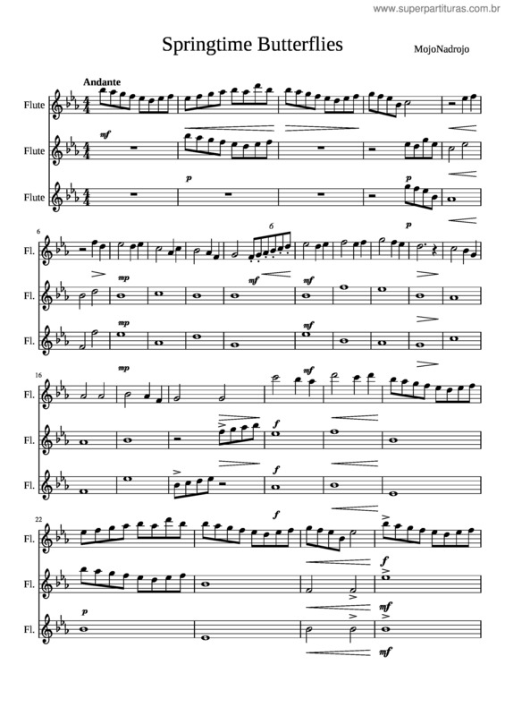 Partitura da música Springtime Butterflies