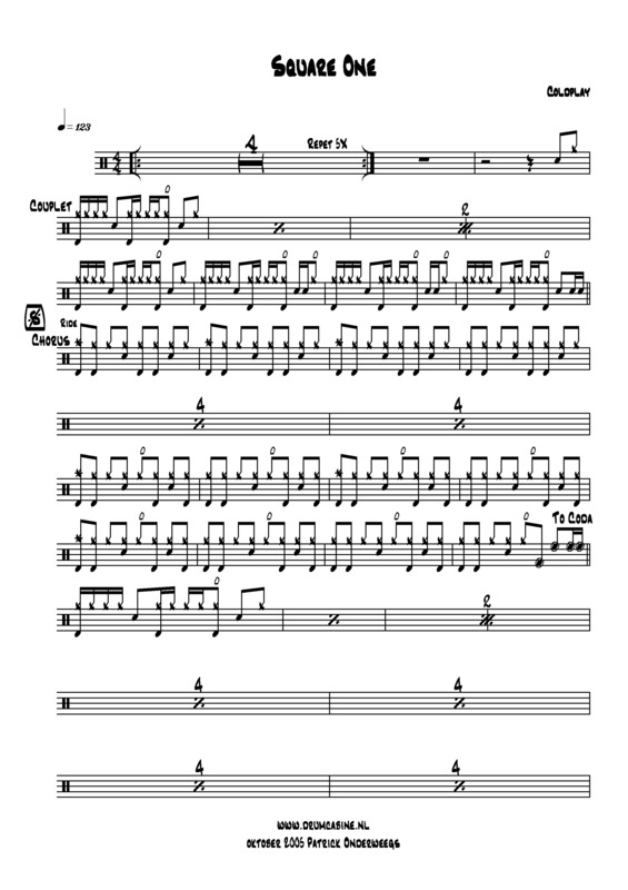 Partitura da música Square One v.2