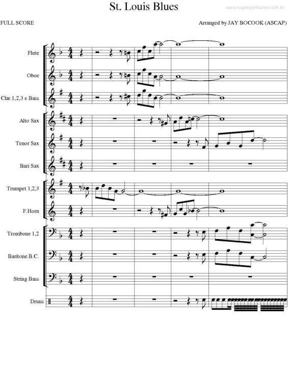 Partitura da música St. Louis Blues