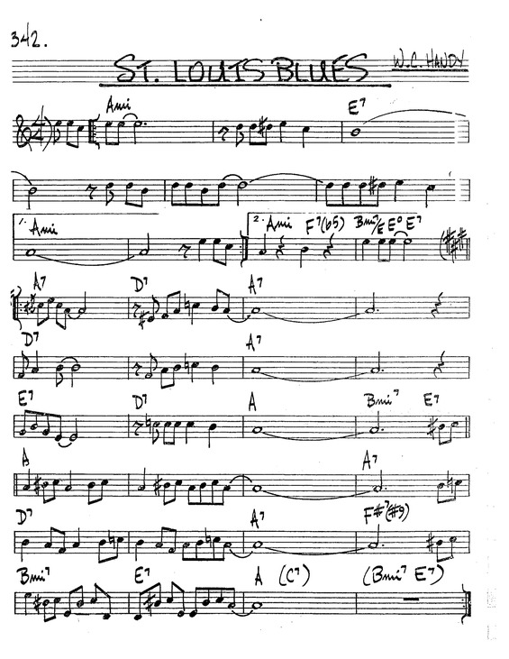 Partitura da música St Louis Blues v.2