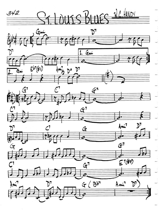 Partitura da música St Louis Blues v.4