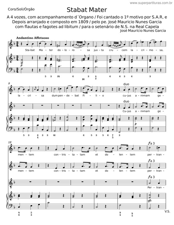 Partitura da música Stabat Mater Dolorosa – Misc Traditional