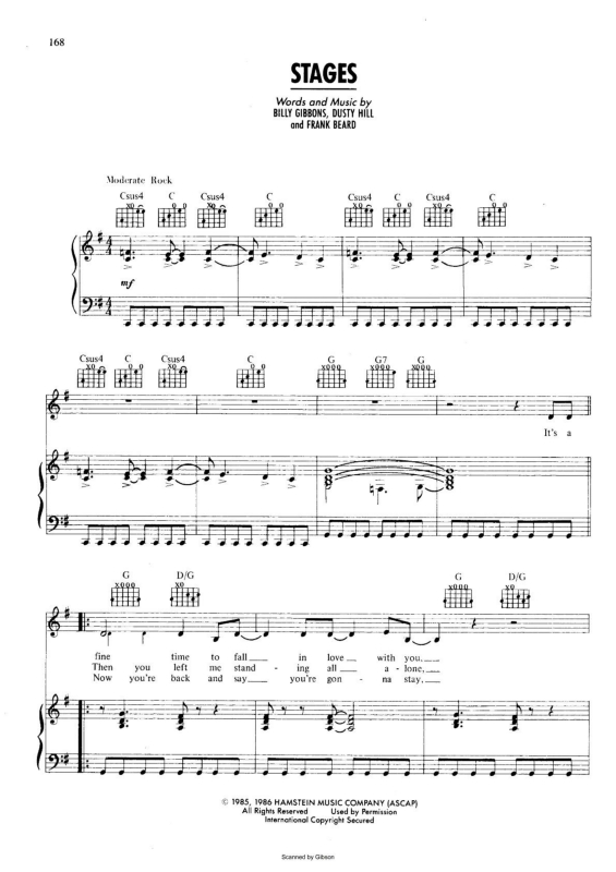 Partitura da música Stages v.2