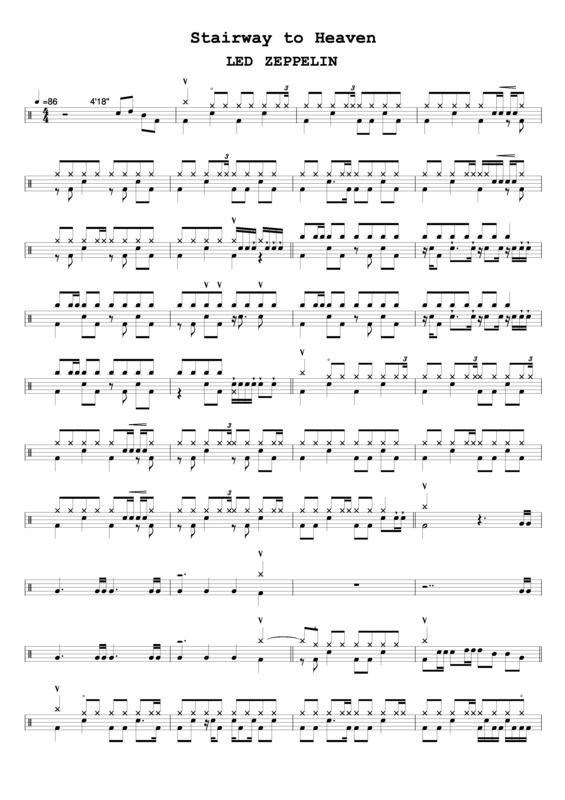 Partitura da música Stairway To Heaven v.6