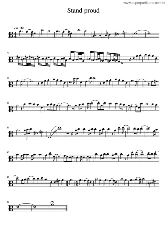 Partitura da música Stand Proud Viola Solo