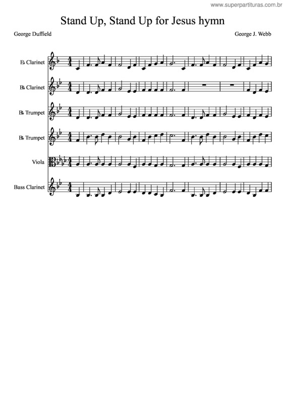 Partitura da música Stand Up Stand Up For Jesus Hymn