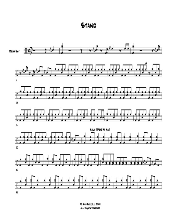 Partitura da música Stand