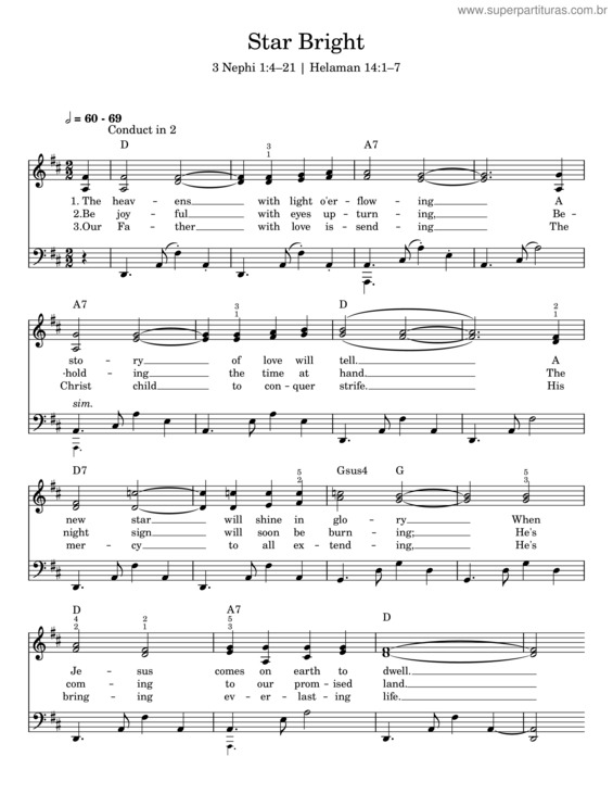 Partitura da música Star Bright Estrella De Luz – Lorin F. Wheelwright